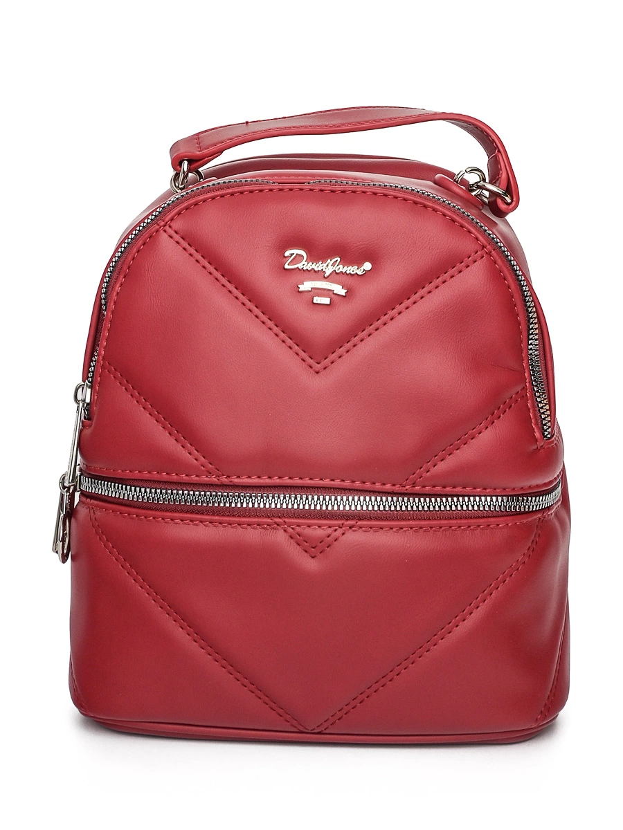 Красный мини-рюкзак с шевронной строчкой